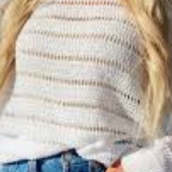 Theory 39862 Wool Open Knit Crochet Woman Sz S Long Sleeve Ripple Sweater - Picture 1 of 9